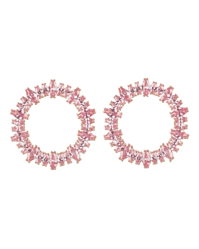 Shop Nickho Rey Fifi Stone Hoop Earrings In Pink