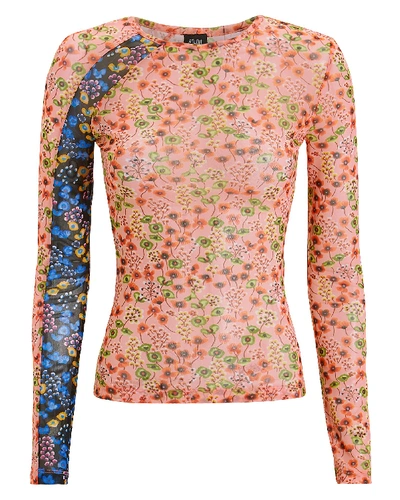 Shop Atlein Floral Stretch Racing Top