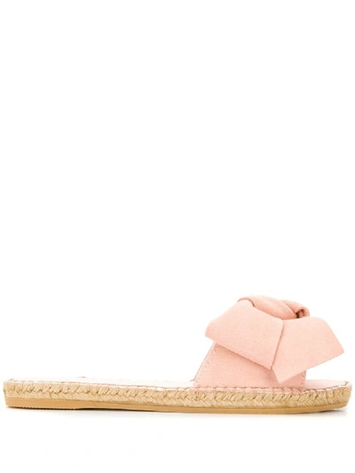 Shop Manebi Knot Slip-on Sandals - Pink