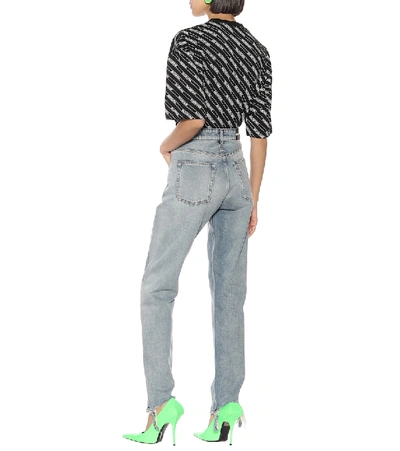 Shop Balenciaga High-rise Straight Jeans In Blue