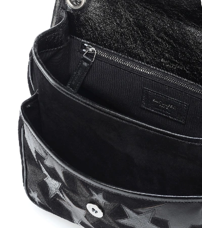 Shop Saint Laurent Niki Medium Suede Shoulder Bag In Black