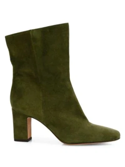 Shop Tabitha Simmons Lela Suede Ankle Boots In Olive