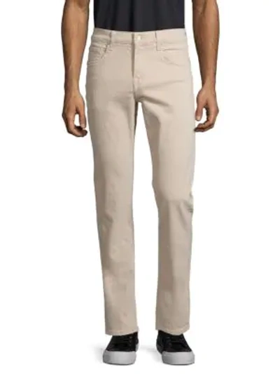 Shop 7 For All Mankind Slimmy Straight-leg Jeans In Light Khaki