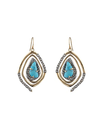 Shop Alexis Bittar Spiral Drop Earrings In Blue/gold