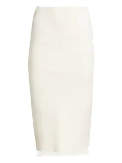 Shop Proenza Schouler Knit Midi Skirt In Off White