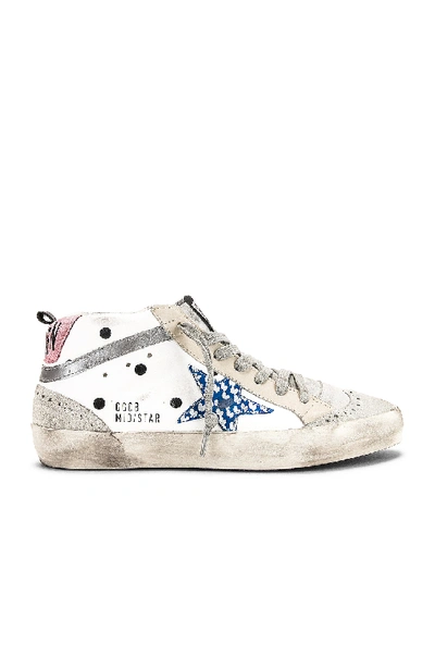 Shop Golden Goose Mid Star Sneakers In White. In White Dot