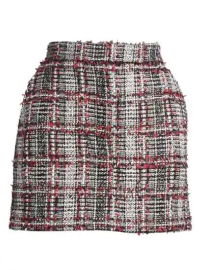 Shop Thom Browne Women's Tweed Wool-blend Mini Skirt In Red White Blue