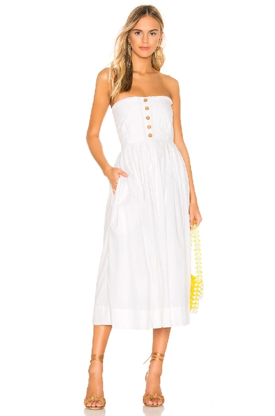 Shop Free People Lilah Pleated Tube Dress In White.