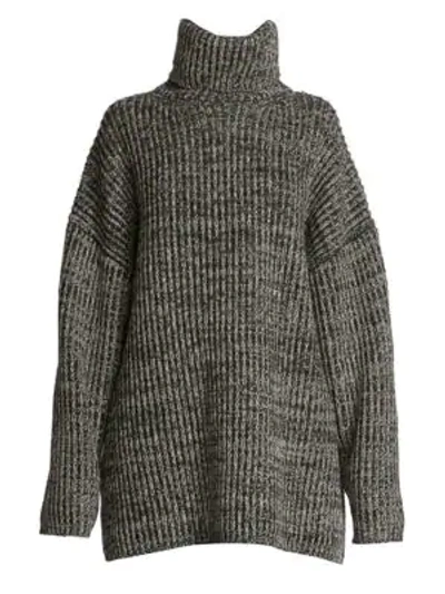 Shop Acne Studios Disa Turtleneck Sweater In Grey Dark Grey