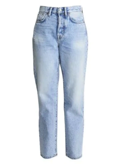 Shop Acne Studios Mece Five-pocket Cropped Jeans In Light Blue