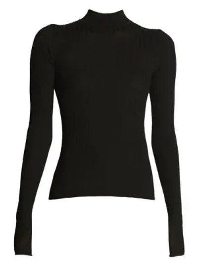 Shop Acne Studios Kulia Merino Wool Turtleneck Sweater In Black