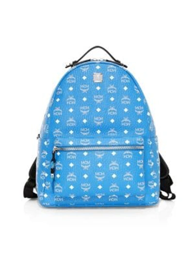 Shop Mcm Stark Visetos Backpack In Blue