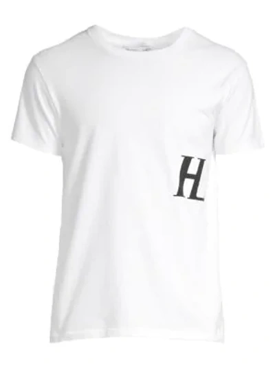Shop Helmut Lang Little Logo Graphic T-shirt In Chalk White