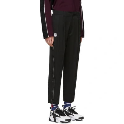 Shop Ader Error Ssense Exclusive Black Ascc Knife Pleated Trousers In Blck Black