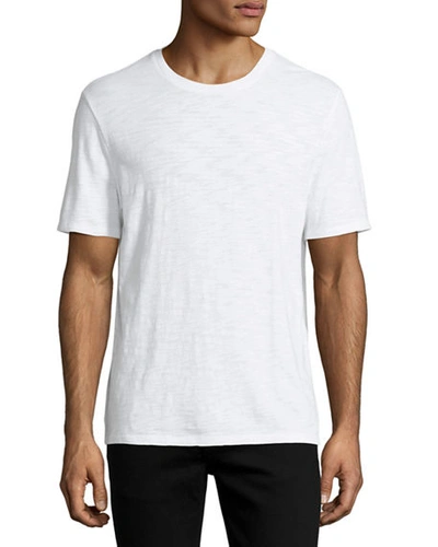 Shop Vince Short-sleeve Slub T-shirt In Optic White