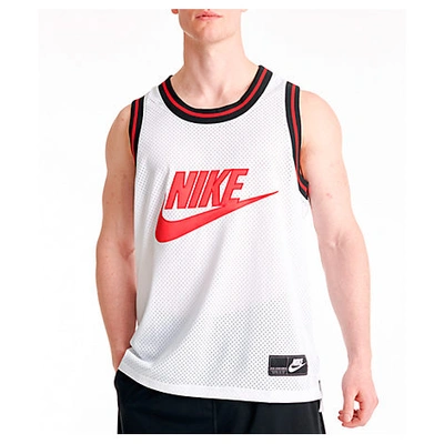 Shop Nike Men's Sportswear Statement Mesh Jersey Tank Top In White