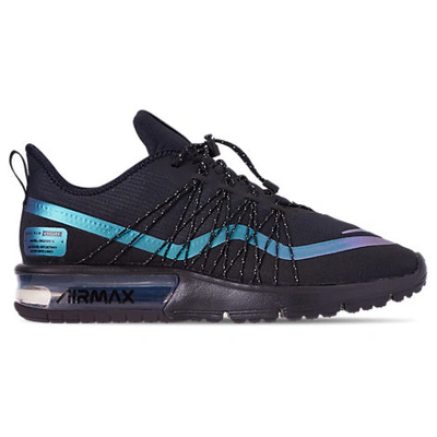 Nike Men's Air Max Sequent 4 Shield Running Sneakers From Finish Line In  Black/racer Blue-thunder | ModeSens