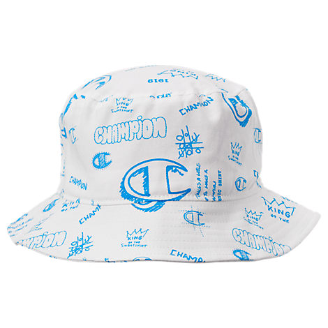 champion all over script reverse weave bucket hat