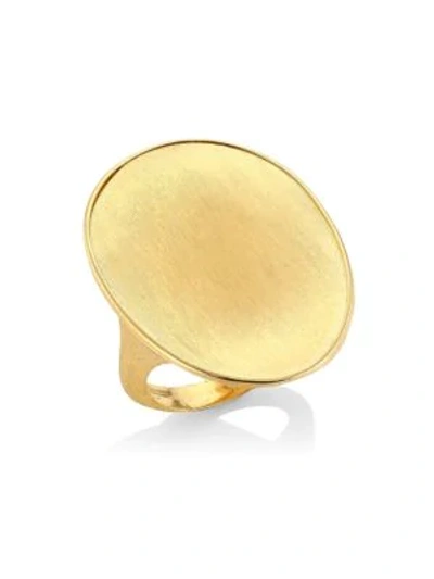 Shop Marco Bicego Lunaria 18k Yellow Gold Engraved Cocktail Ring