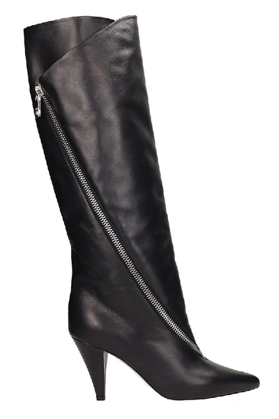 Shop Givenchy Police Black Leather Boots