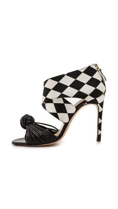 Shop Bionda Castana Gabriella Knot Sandals In Harlequin/black