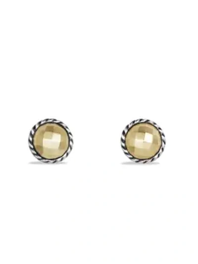 Shop David Yurman Women's Châtelaine Gemstone Earrings In Gold Dome
