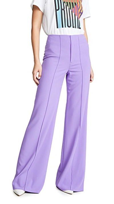 Shop Alice And Olivia Dylan Wide Leg Pants In Iris