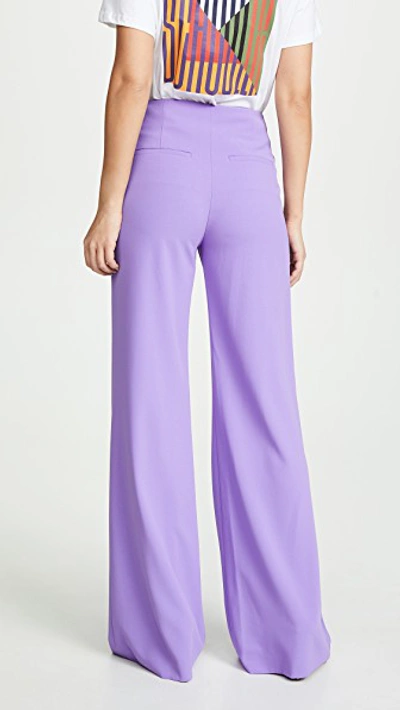 Shop Alice And Olivia Dylan Wide Leg Pants In Iris