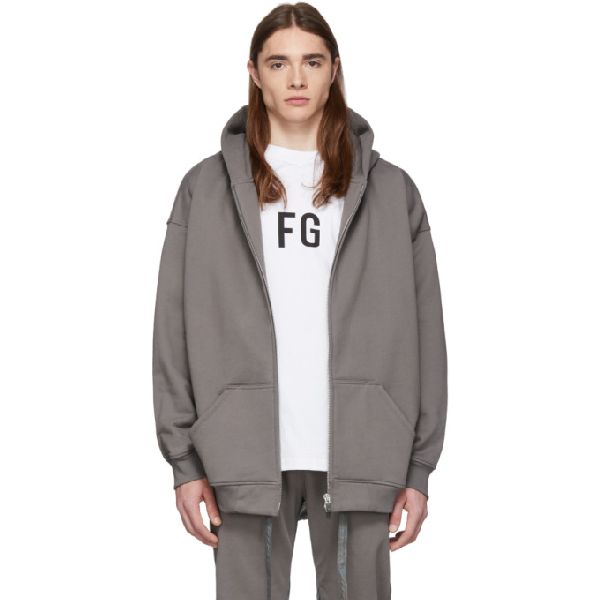 fear of god grey hoodie