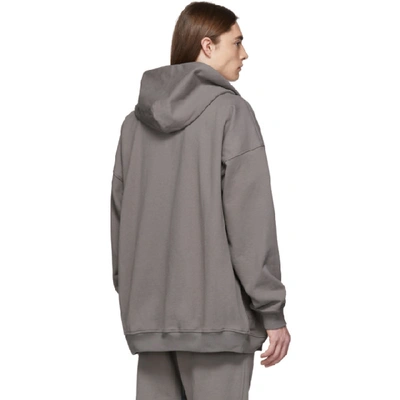 Shop Fear Of God Grey Everyday Full-zip Hoodie In 030 Godgry