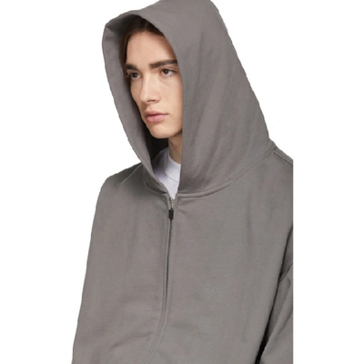Shop Fear Of God Grey Everyday Full-zip Hoodie In 030 Godgry
