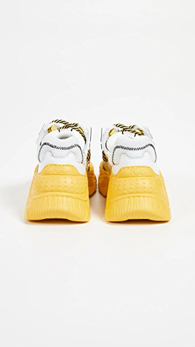 Shop N°21 Billy Sneakers In White/yellow