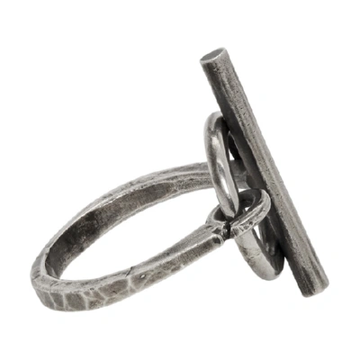 Shop Ann Demeulemeester Silver Lock Ring