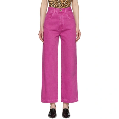 Shop Nanushka Pink Marfa Jeans In Rosebud