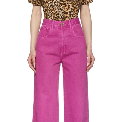 Shop Nanushka Pink Marfa Jeans In Rosebud