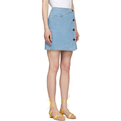 Shop Nanushka Blue Denim Amita Miniskirt