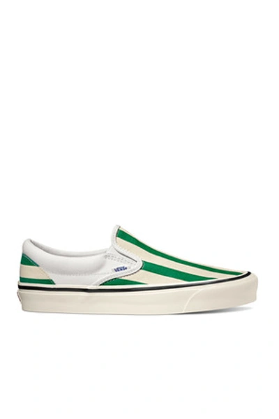 Shop Vans Opening Ceremony Classic 98 Dx Big Stripe Slip-on Sneaker In Og White/og Emerald/