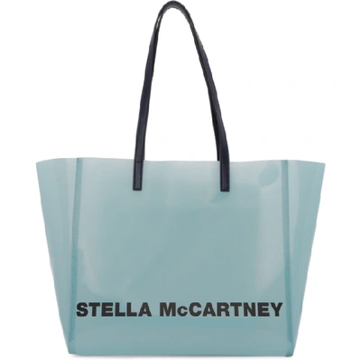 Shop Stella Mccartney Blue Small Clear Tote In 4005 Blue