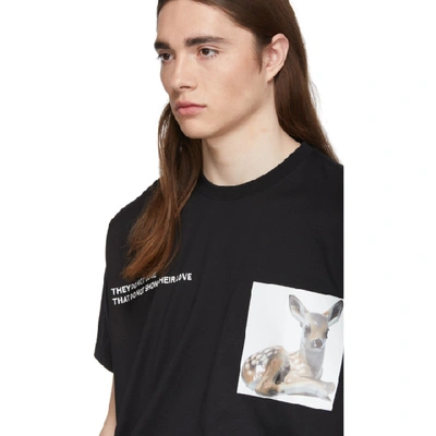 Shop Burberry Black They Do Not Love T-shirt