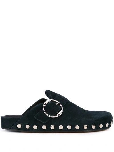 Shop Isabel Marant Studded Slippers - Black