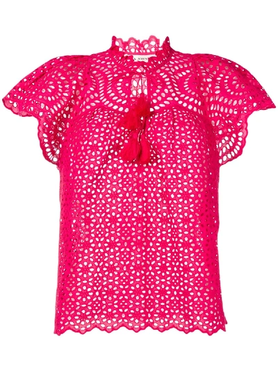 Shop Ulla Johnson Broderie Anglaise Top - Pink