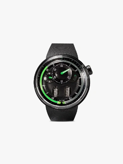 Shop Hyt Black And Green H0 49mm Watch