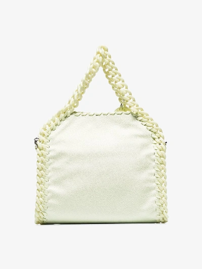 Shop Stella Mccartney Yellow Falabella Mini Chain Trim Tote Bag In 7200 Yellow