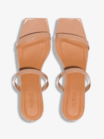 Shop By Far Nude Thalia 50 Strappy Leather Sandals In Neutrals