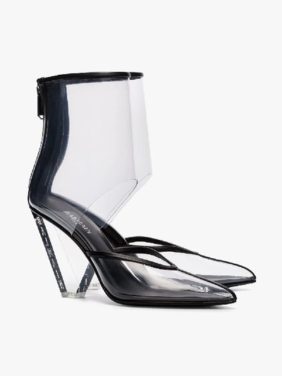 Shop Balmain Transparent 95 Pvc Ankle Boots In 0aa Black