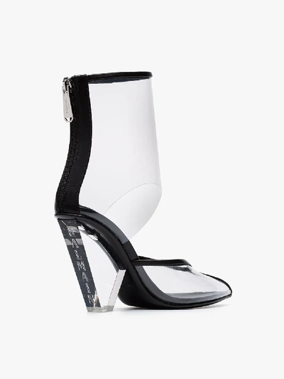 Shop Balmain Transparent 95 Pvc Ankle Boots In 0aa Black