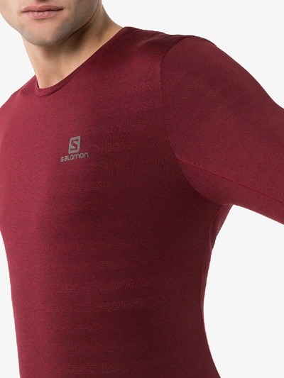 Shop Salomon S/lab Red Performance Long Sleeved T-shirt