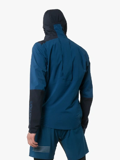 Shop Salomon S/lab Blue And Black Bonatti Hd Hooded Jacket