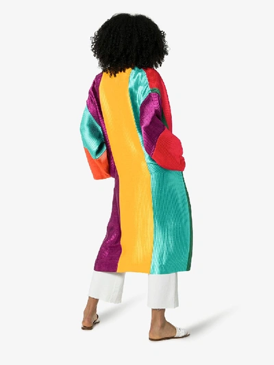 Shop Rianna + Nina Striped Kaftan In Multicoloured