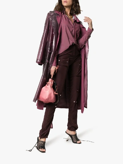 Shop Sies Marjan Iridescent Button-down Long-sleeved Shirt In Purple